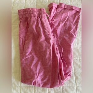 J.Crew pink linen pants size 00